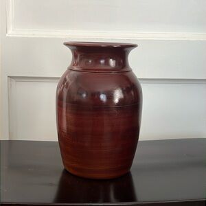 Wood vase hand turned.